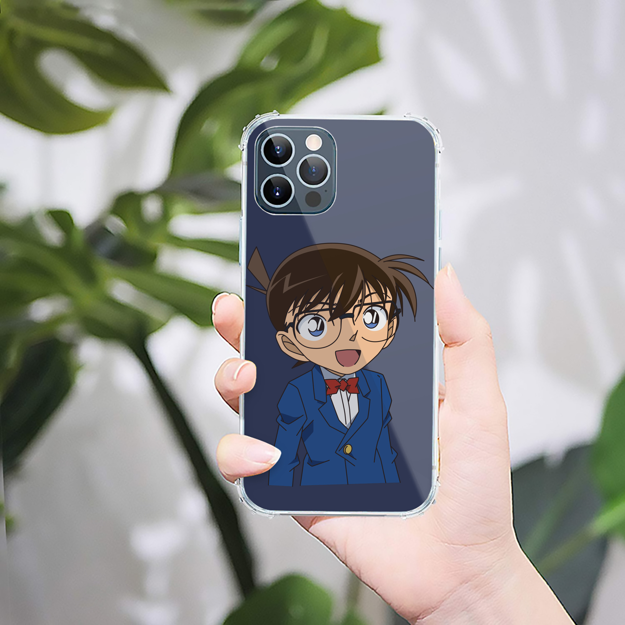 （画像用） 名探偵コナン 江戸川 コナン Detective Conan Conan Edogawa 【iPhone 12シリーズ対応】透明スマホケース（クリアソフトケース）